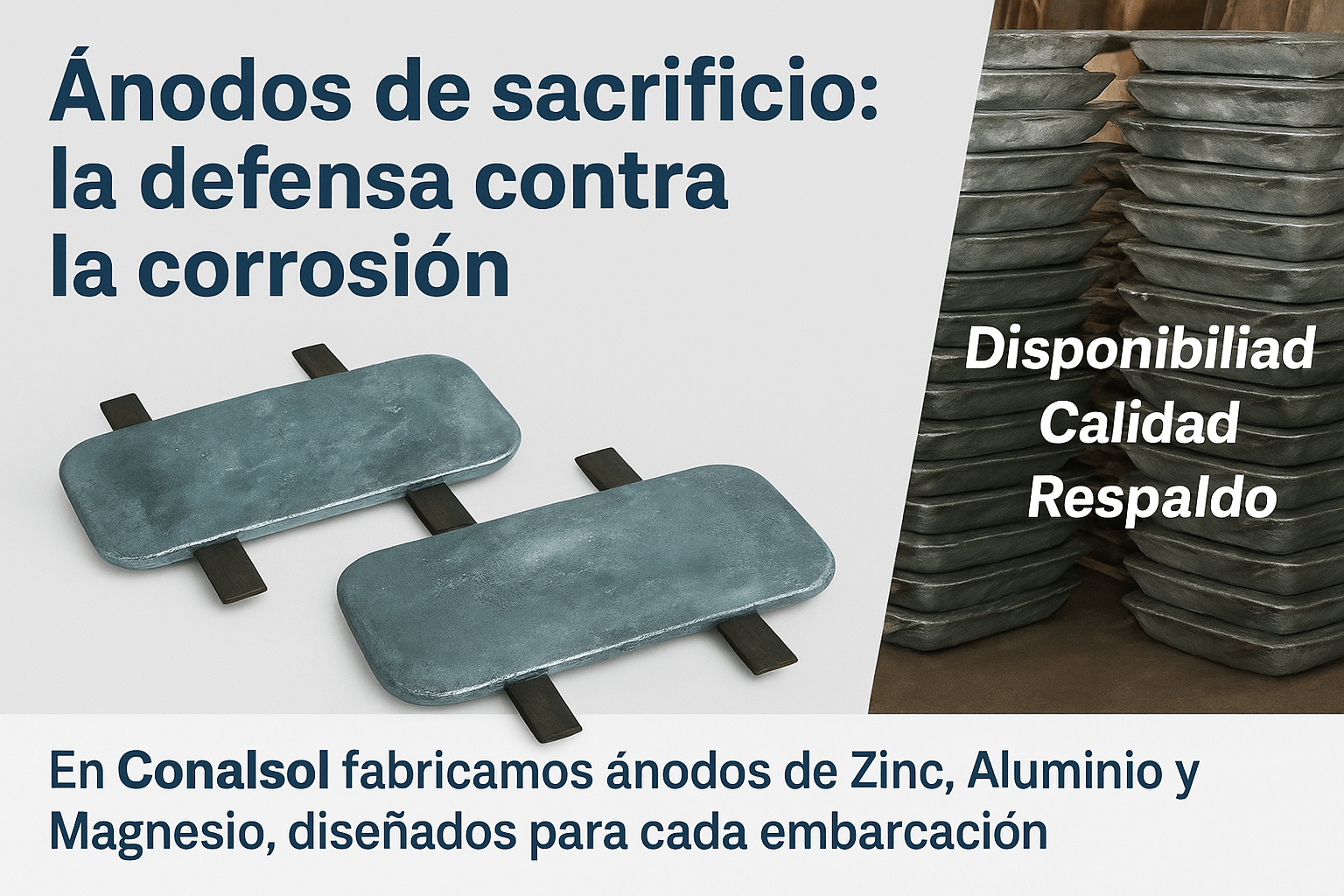 Ánodos de sacrificio | Sacrificial anodes - Conalsol