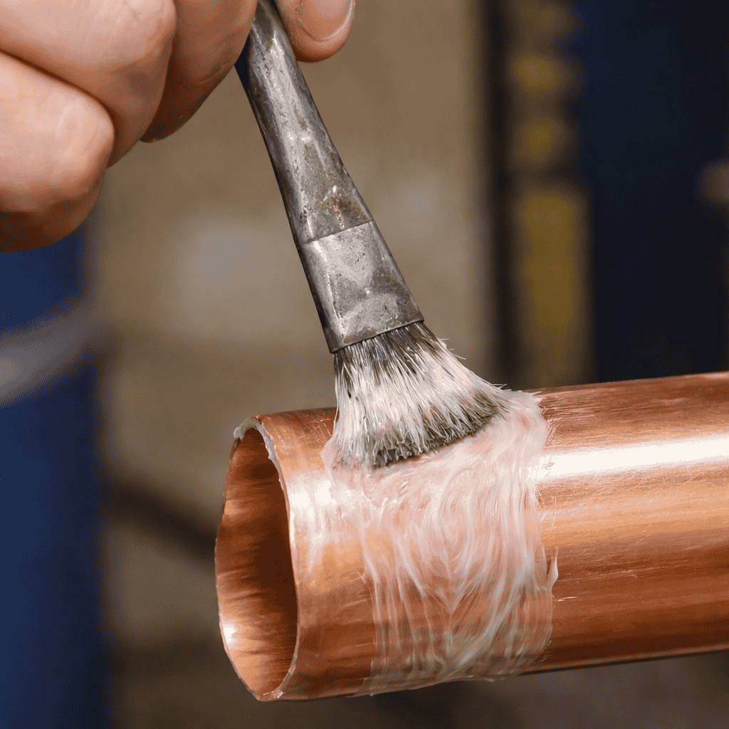 Pomada fundente — Preparación de superficie